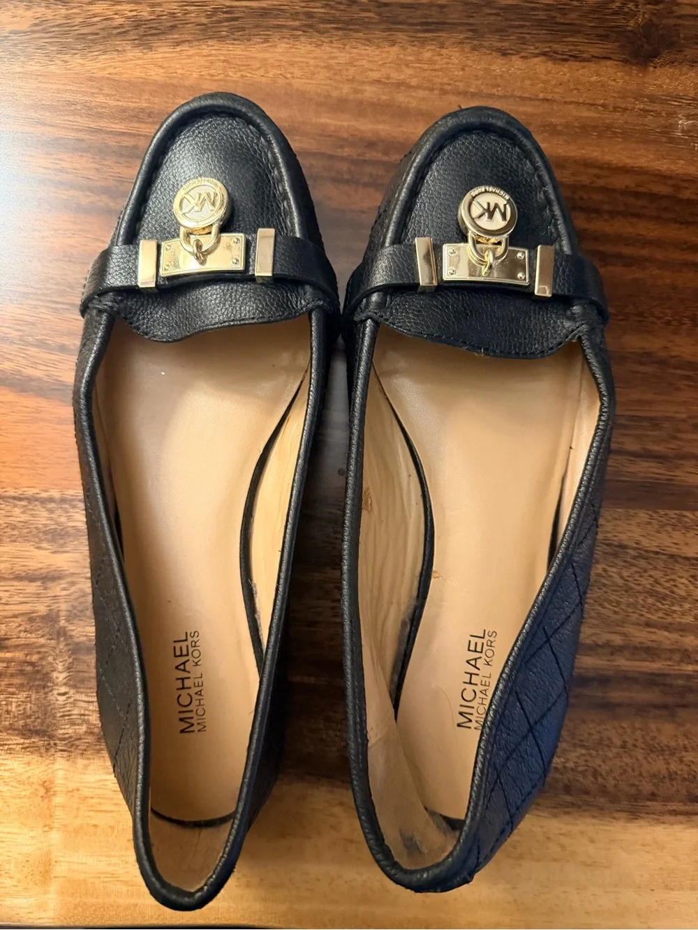 Michael Kors Women's Hamilton Moc Loafers Shoes Black Size 7